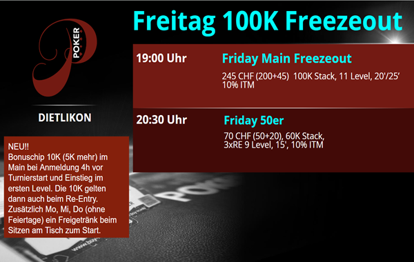 Friday Main Freezeout - 100K