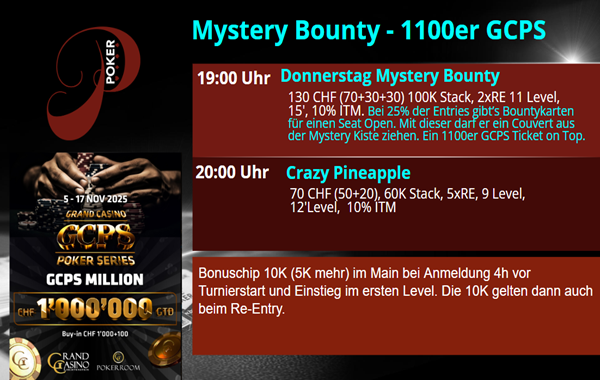 Mystery Bounty - 1100er GCPS Ticket on top