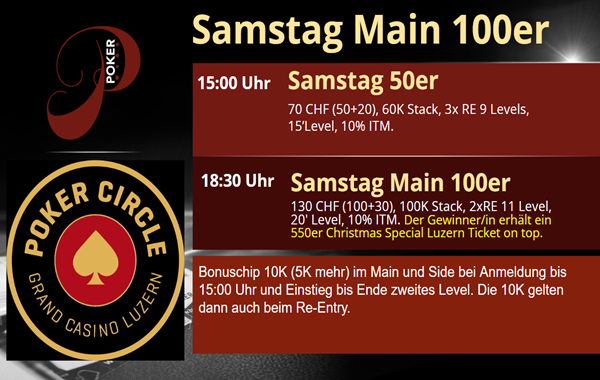 PP am Samstag - 550er Christmas Special Luzern Ticket on Top