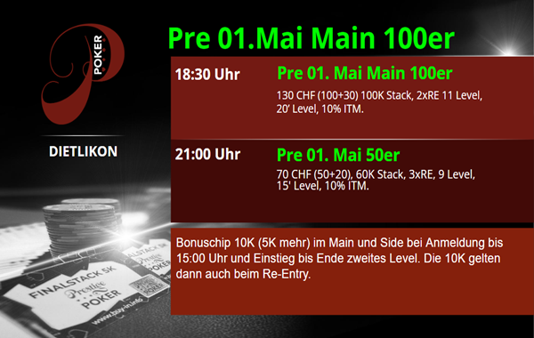 30.04 Pre 01. Mai Main 100er - 18:30