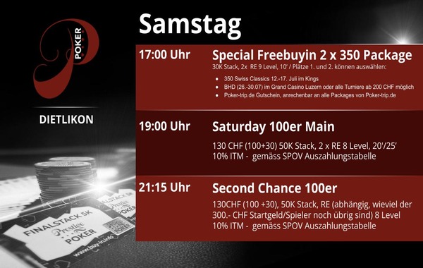 Samstag im Prestige Poker