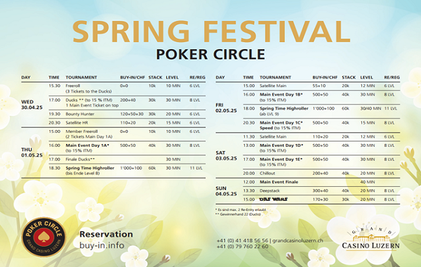 Spring Festival Mi. 30. April bis So. 04. Mai