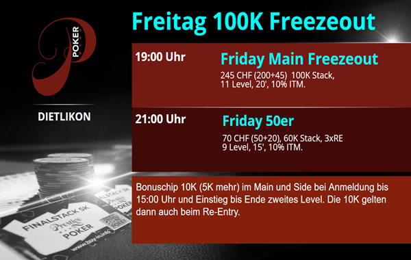 Friday Main Freezeout - 19:00