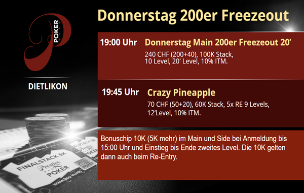 200er NLH Freezeout am Donnerstag