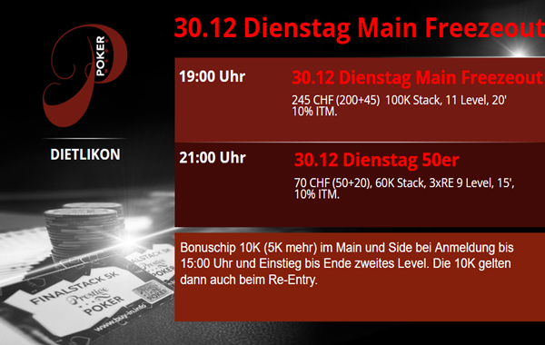 Dienstag 30. Dezember 200er Freezeout