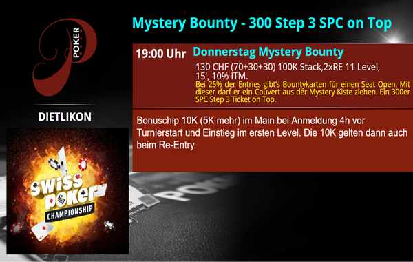 Donnerstag Mystery Bounty - 300er SPC Step 3 Ticket on Top