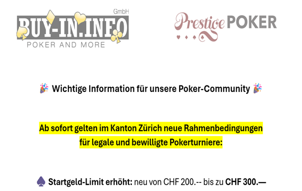 Wichtige Information für unsere Poker-Community
