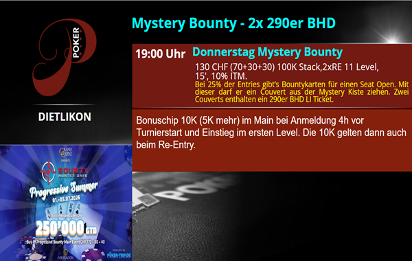 Mystery Bounty - 2x 290er BHD LI Ticket